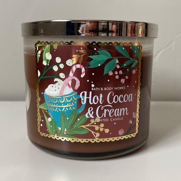 bath and body works Other - Bath and Body Works Hot Cocoa & Cream Large Scented 3 Wick Candle- 14.5oz